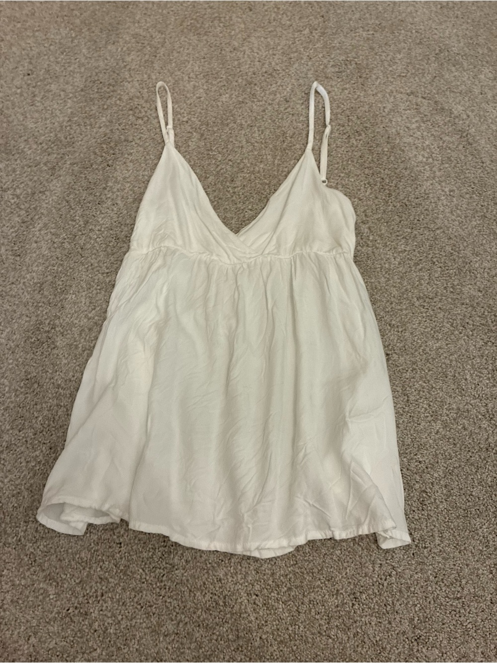 Brandy Melville White V-Neck Spaghetti Strap Camisole